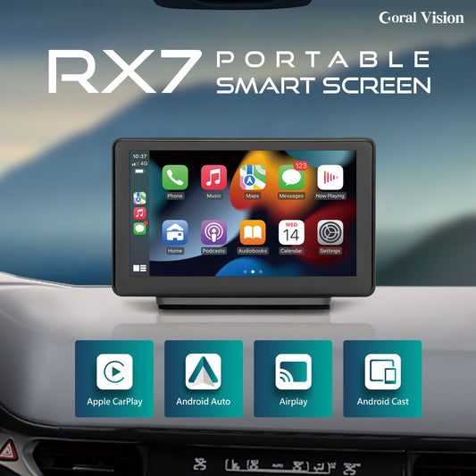 CORAL VISION RX7 WIRELESS CARPLAY ANDDROID AUTO 7-IN MULTIFUNCTION MEDIA SCREEN