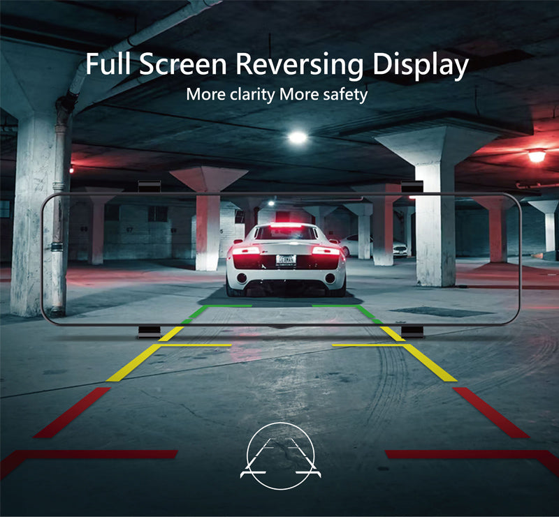 R9 (Magic Mirror) - 4K Sony sensor Dual-lens Mirror Dashcam with CarPlay Android Auto functions